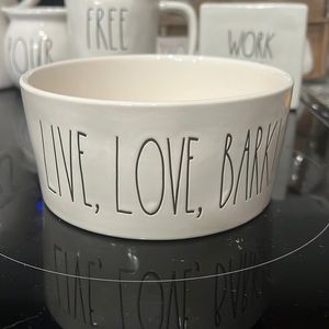 Rae Dunn Live Love Bark! Dog bowl